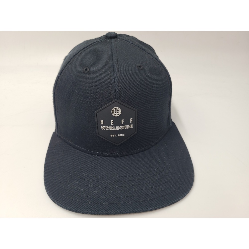 Neff Worldwide Est 2002 Snapback Hat Cap‎ Cotton Skate Skateboard Surf Men Black
